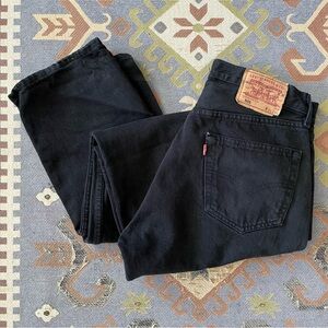 Vintage Y2K Levi’s 501 Distressed Black Jeans Size 34